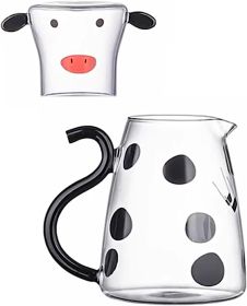 Cow Carafe Pitcher Cow Water Pitcher With Cup For Nightstand