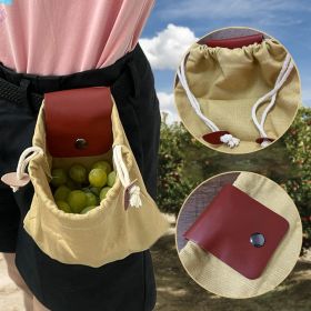 Outdoor Picking Multifunctional Bag, Hanging Waist Kit, Waist Strap Bag, Folding Canvas Kit Canvas Fruit Harvest Pouch For Jungle Camping Hiking Hunti