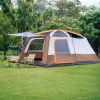 12 Person Camping Tent with 3 Door 3 Room Large Family Cabin Tents