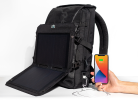 Solar power generation business backpack. 30L,20W,5V/3A,9V/2A, QC2.0/QC3.0 fast charging, 5000 mAh energy storage, YKK zipper, high-end waterproof, 21