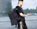 Solar power generation business backpack. 30L,20W,5V/3A,9V/2A, QC2.0/QC3.0 fast charging, 5000 mAh energy storage, YKK zipper, high-end waterproof, 21