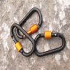 Aluminum D-Ring Locking Carabiner Light but Strong NOT for Climbing(Pack of 10)