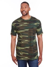 Men's Camo T-Shirt - BLUE WOODLAND - S (Color: GREEN WOODLAND, size: S)