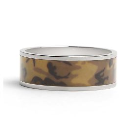 Camo Center Stainless Steel Ring / SCR4096 (size: 8)